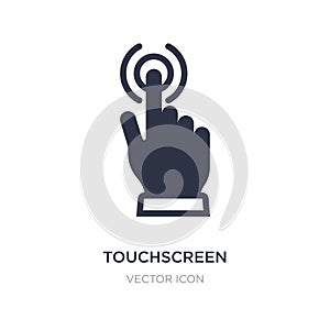 touchscreen icon on white background. Simple element illustration from Technology concept