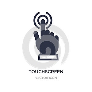 touchscreen icon on white background. Simple element illustration from Technology concept photo