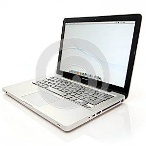 Touchscreen Laptop isolated on white background