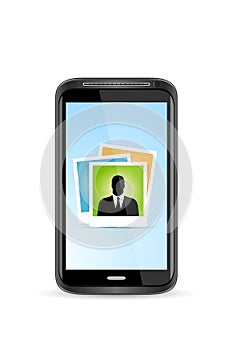 Touchscreen Smart Phone with Icon of Photo Application