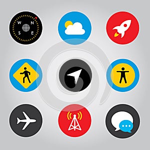 Touchscreen Smart Phone Mobile Application Button Icon Vector illustration.