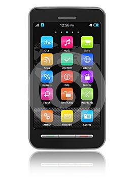 Touchscreen smartphone