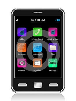 Touchscreen smartphone