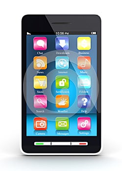 Touchscreen smartphone