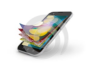 Touchscreen smartphone.