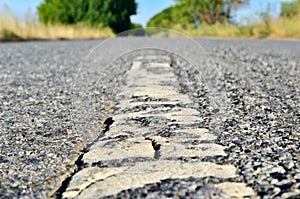 Tough, hard asphalt road, as a way of civilization