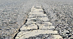Tough, hard asphalt road, as a way of civilization