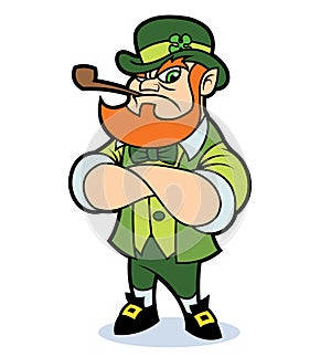 A tough looking leprechaun