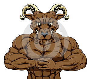Tough ram mascot