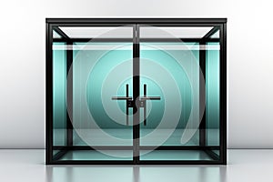 Toughened Glass Door on white background
