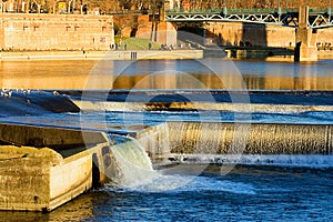 Toulouse (France) river Garonne from the Bazacle