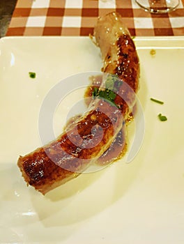 Toulouse sausage, traditional french food from the south, French Gastronomy