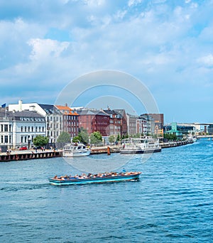 Tour boat in Copenhagen harbor