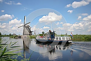 Tour boat at Kinderdijk