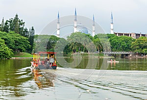 Tour boat on lake Shah Alam Malaysia