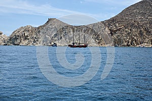 Tour Boat Offshore in Cabo San Lucas, Mexico