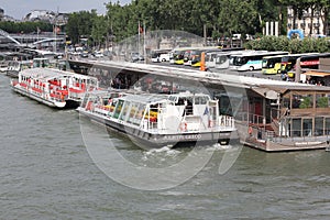 Tour Boats on Siene River in Paris