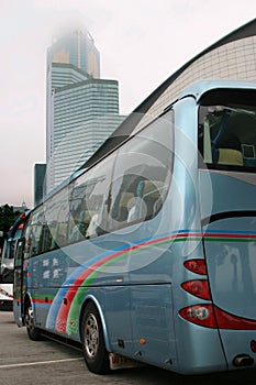 Tour bus in Honk Kong