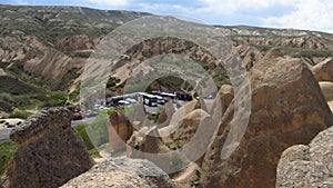 Tour Busses Visiting Devrent, Imaginary Valley, Cappadocia