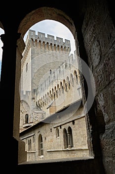 Tour de la Campane through arched window
