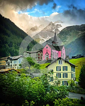 Tour de Mont Blanc hike the beautiful village of Trient