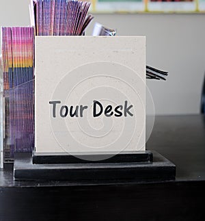 Tour desk sign