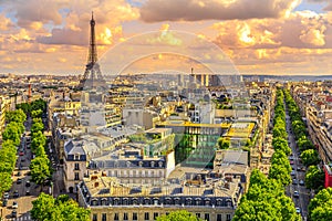 Tour Eiffel from Arc de Triomphe