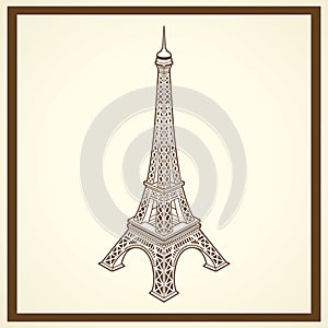 Tour eiffel postcard
