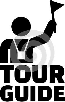 Tour guide pictogram