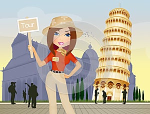 Tour guide in Pisa