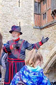 Tour guide at the Tower of London