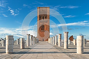 Tour Hassan tower square in Rabat Morocco