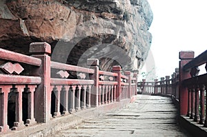 Tour road under cliff