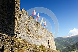 Tourbillon Castle in Sion, Switzerland.