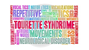 Tourette syndrome animated word cloud