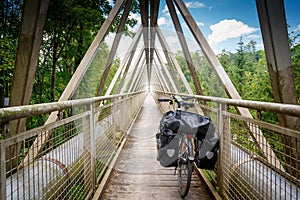 Touring bicycle in Austria