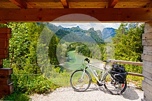 Touring bicycle in Austria