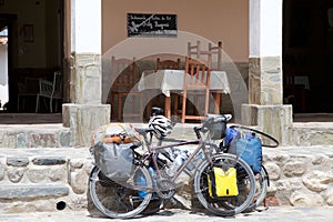 Touring bicycles at Seclantas village in Calchaqui Valley, Argentina photo