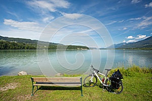 Touring bike on Drau cycle route