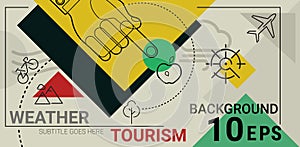 Tourism ad Weather line banner