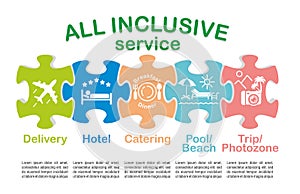 Tourism all inclusive service icon
