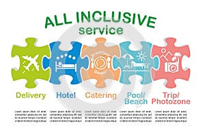 Tourism all inclusive service icon photo