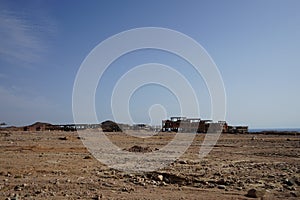 Modern buildings under construction in Dahab, South Sinai Governorate, Egypt