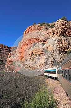 Tourism in Arizona/USA: Tourist Train in Verde Canyon