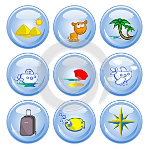 Tourism buttons