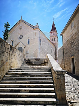 Tourism In Croatia / Brac Island / Catholic Church In Postira