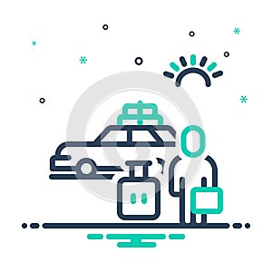 Mix icon for Tourism, ramble and excursion