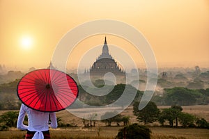 Tourism industry in Bagan Mandalay Myanmar photo