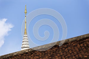 Tourism Khmer style roof architecture in Royal Palace, Phnom Penh, Cambodia, Asia.