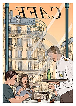 Tourism in Paris, cafe and restaurant